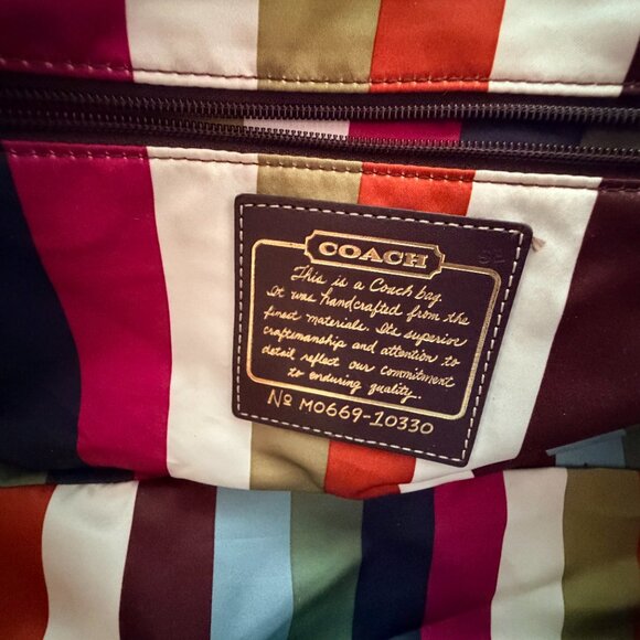 Coach 65thAnniversary Mandy Vintage Y2K Whiskey Brown Leather Shoulder Bag 10330 - Picture 9 of 15